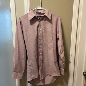 Stafford Pink Casual Button Down Shirt